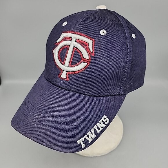 Genuine Merchandise MINNESOTA TWINS LOGO NAVY BLUE ADJUSTABLE HAT CAP MLB - Picture 1 of 8